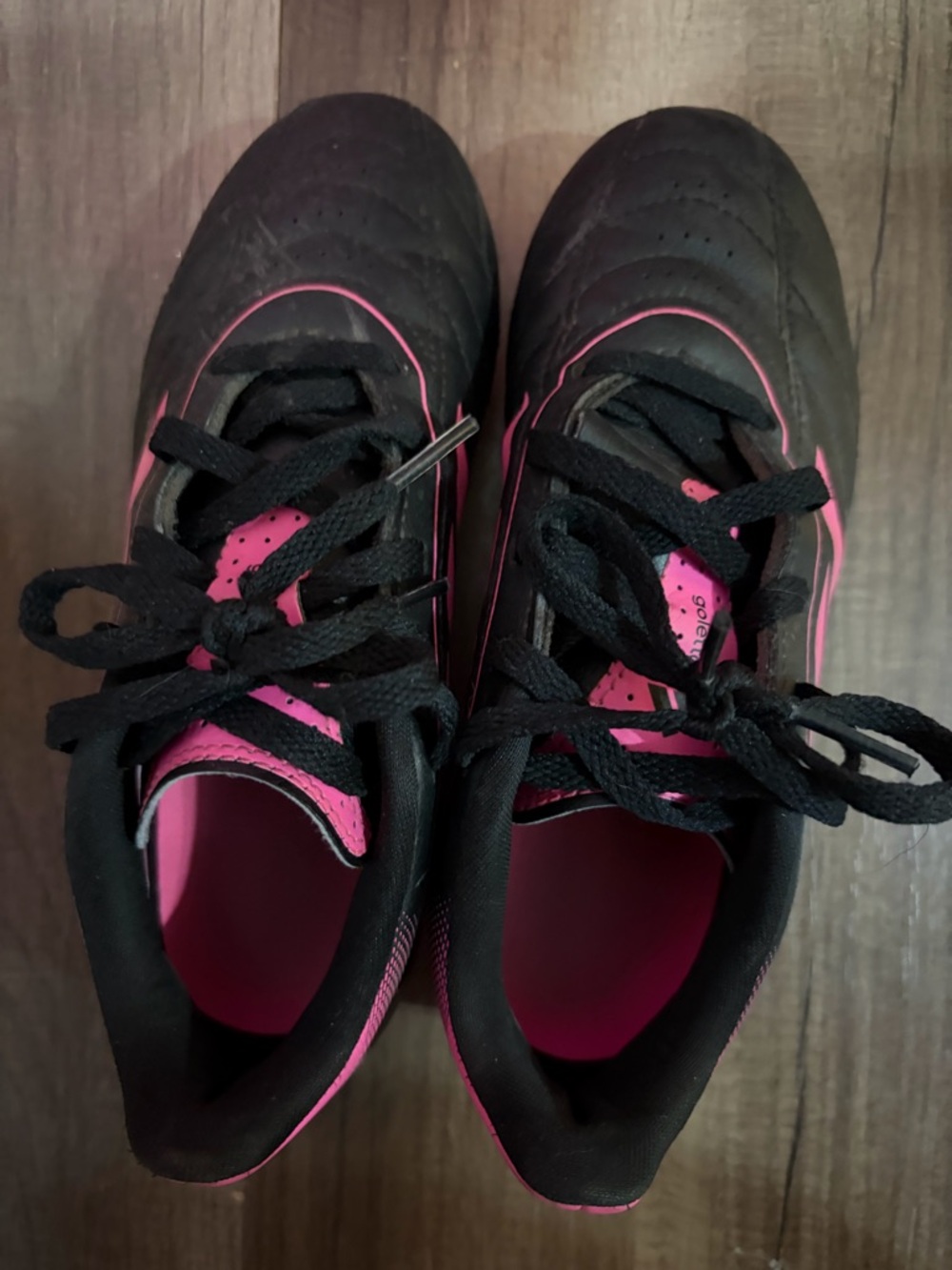 Black and Pink Adidas Soccer Cleats